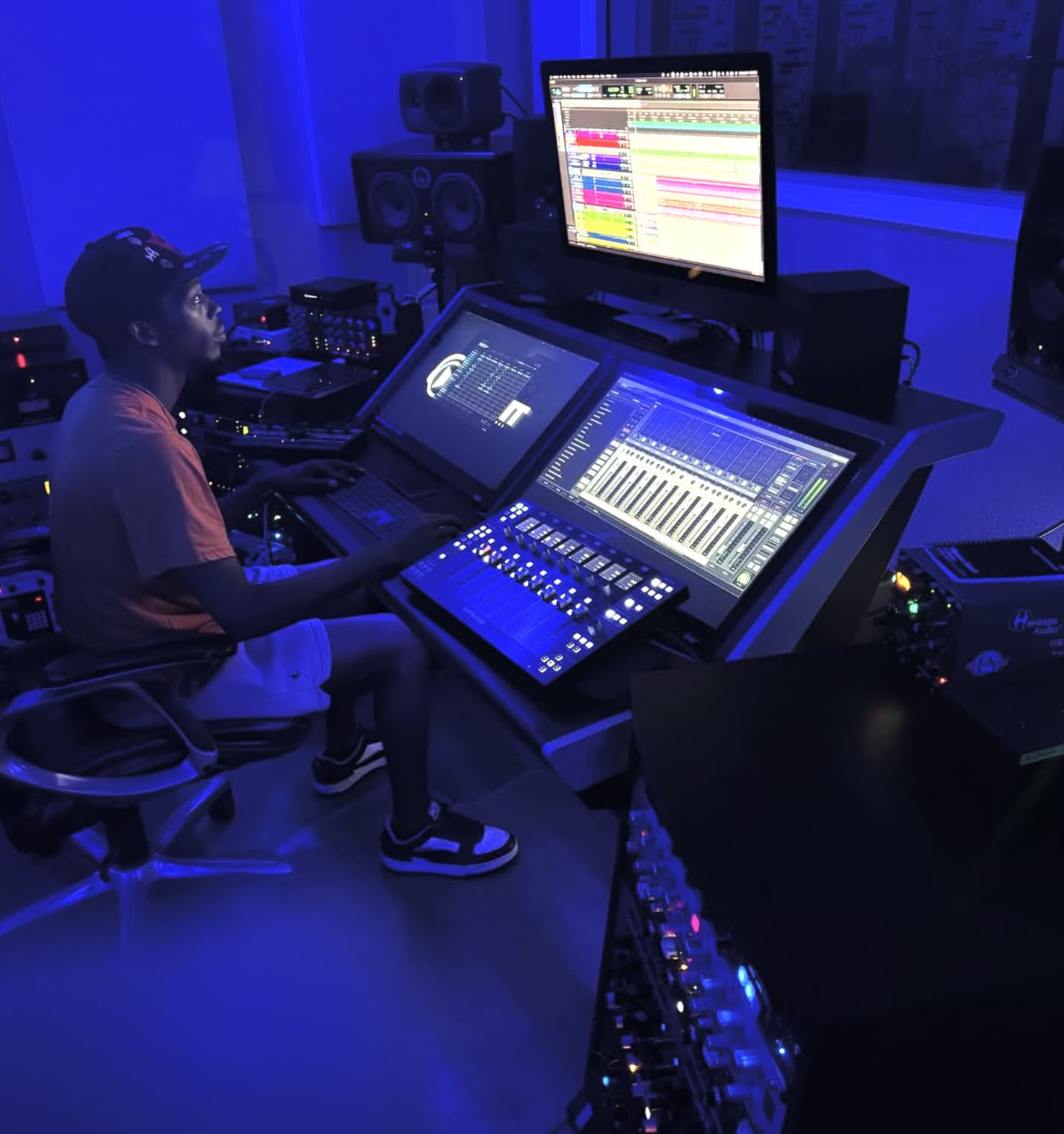 ModdOnTheMix at the console in the Summit control room